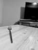 A fork on my tv dinner stand. Where I enjoy eating dinner while watching my favorite show.